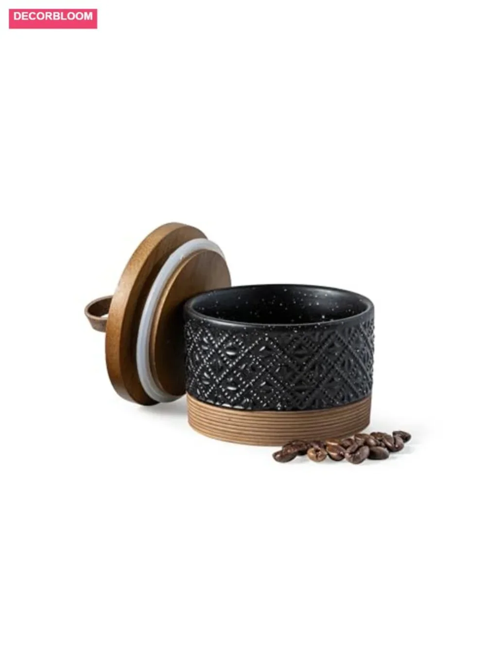 Mini Ceramic Jars with Airtight Lid, 5 oz Food Storage, Spice Sugar Coffee